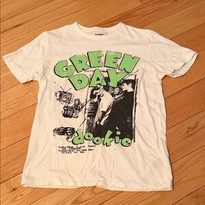 Old Navy White Green Day Graphic Tee